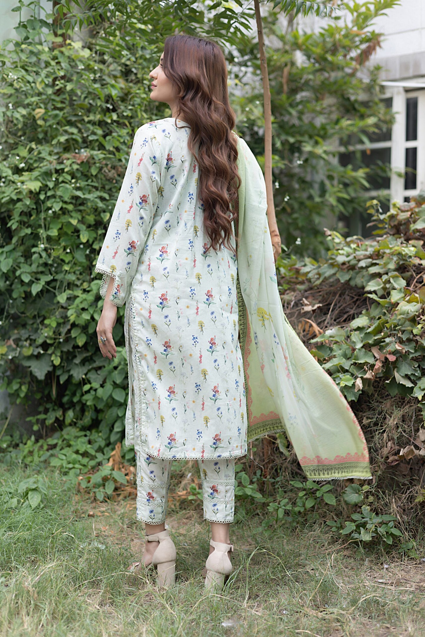 Identic Separate Mid Summer Printed Cotton 3 Piece Unstitched - ISMSC3 - 09