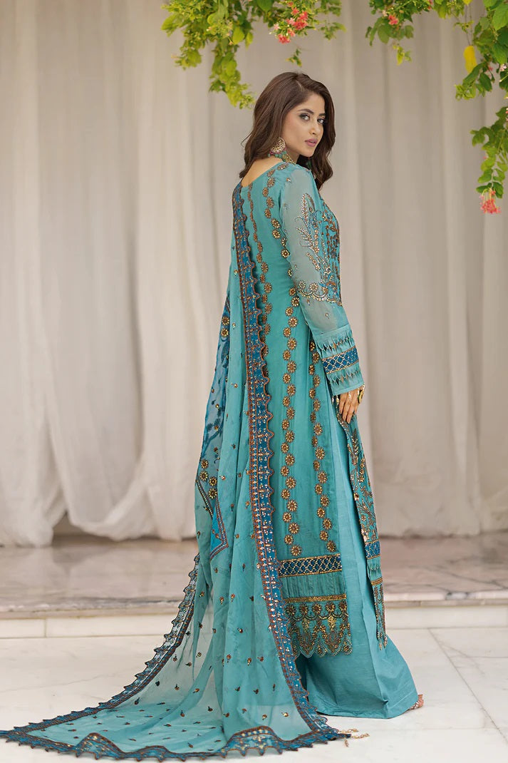 Ishq Aatish by Emaan Adeel Embroidered Chiffon Suits Unstitched 3 Piece EA23IA-09 Anaya - Luxury Collection