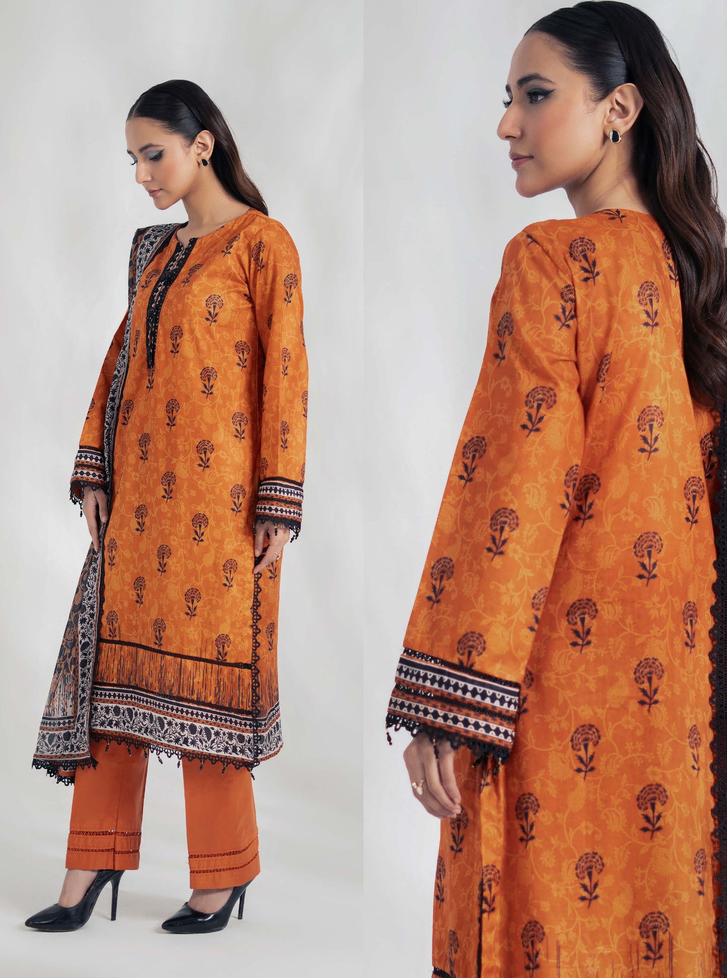 Colors by AlZohaib Textile Digital Printed 3 Piece Lawn Unstitched Dress - D09 Summer Collection