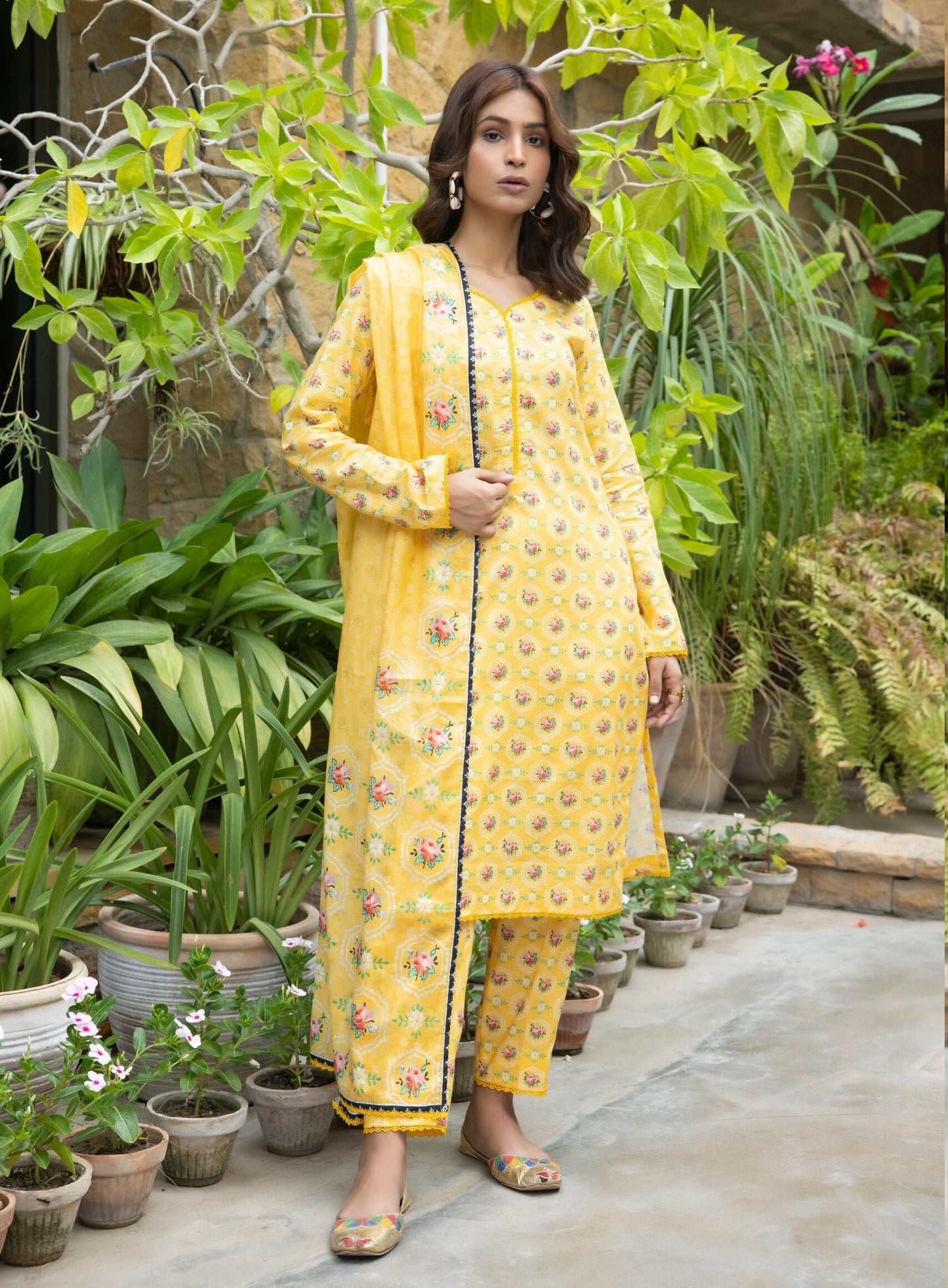 Identic Separates Printed Lawn 3 piece Unstitched dress - IDS-10-09 - Summer Collection