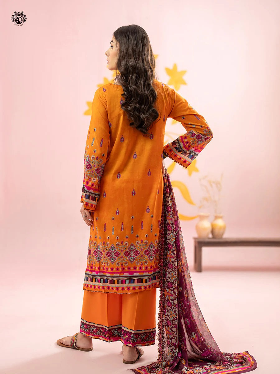Rang Pasand by Gulljee Embroidered Lawn Unstitched 3 Piece Dress - GRP2406A9