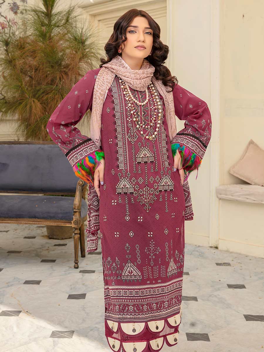 Afreen by Aalaya Embroidered Lawn 3 piece dress unstitched - AL23-D09