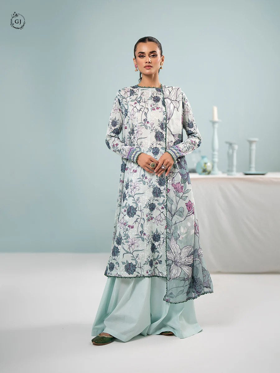 Orchid by Gull Jee Chikankari Lawn 3 Piece Unstitched Dress - GORC2401A1