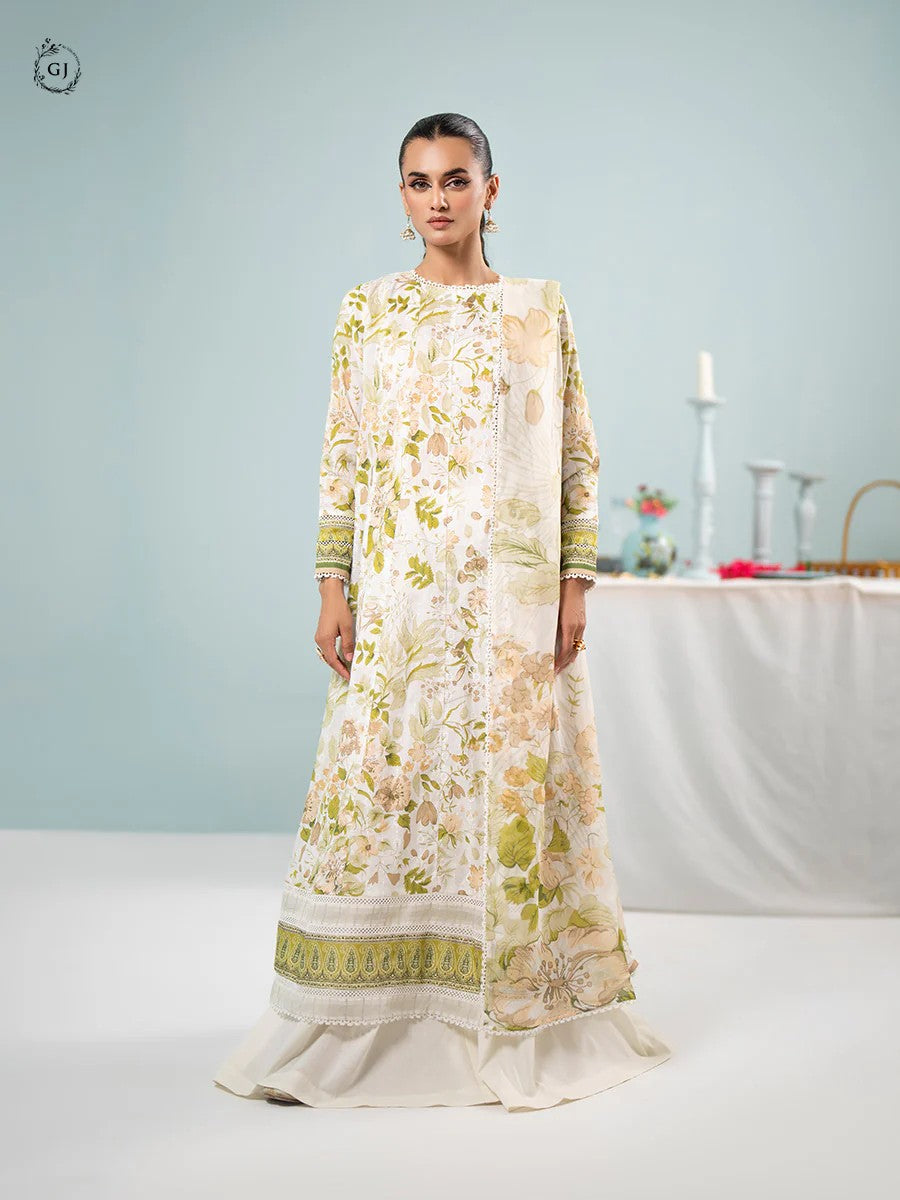Orchid by Gull Jee Chikankari Lawn 3 Piece Unstitched Dress - GORC2401A10