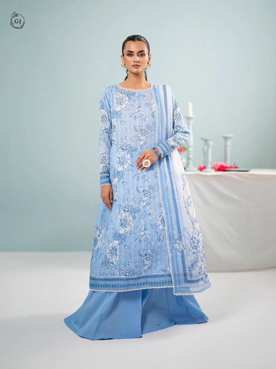 Orchid by Gull Jee Chikankari Lawn 3 Piece Unstitched Dress - GORC2401A3