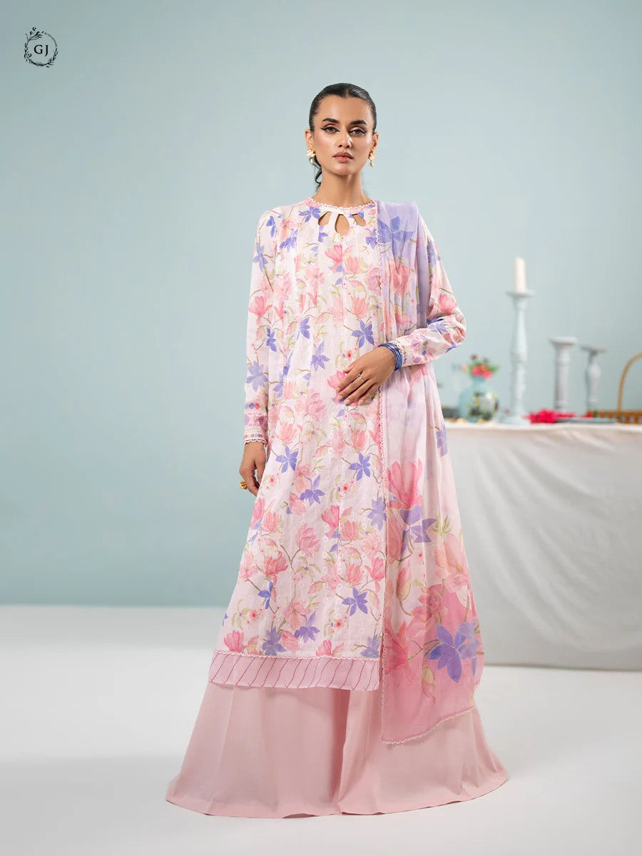 Orchid by Gull Jee Chikankari Lawn 3 Piece Unstitched Dress - GORC2401A4
