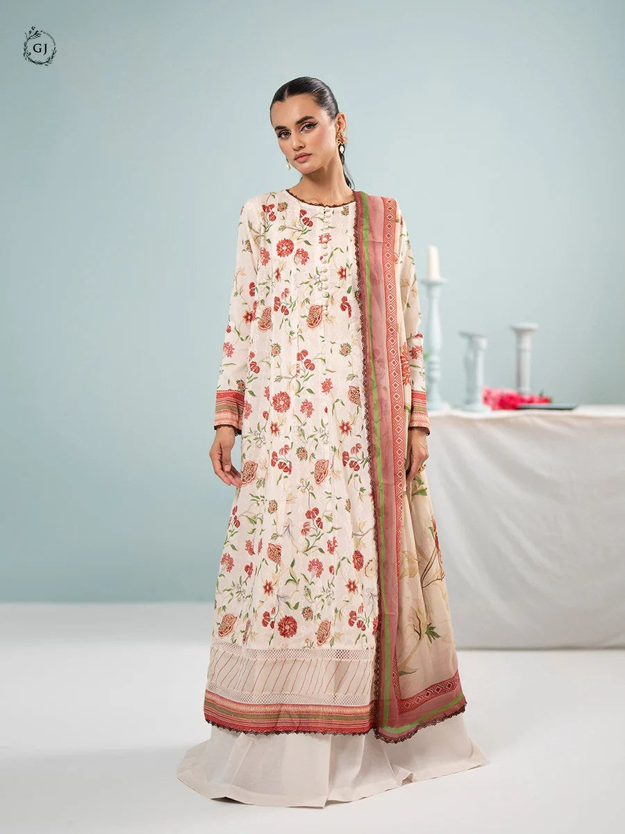 Orchid by Gull Jee Chikankari Lawn 3 Piece Unstitched Dress - GORC2401A7
