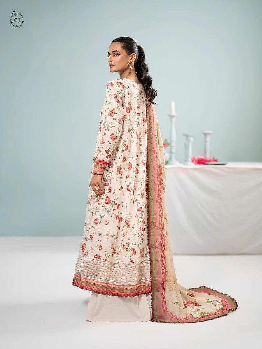 Orchid by Gull Jee Chikankari Lawn 3 Piece Unstitched Dress - GORC2401A7