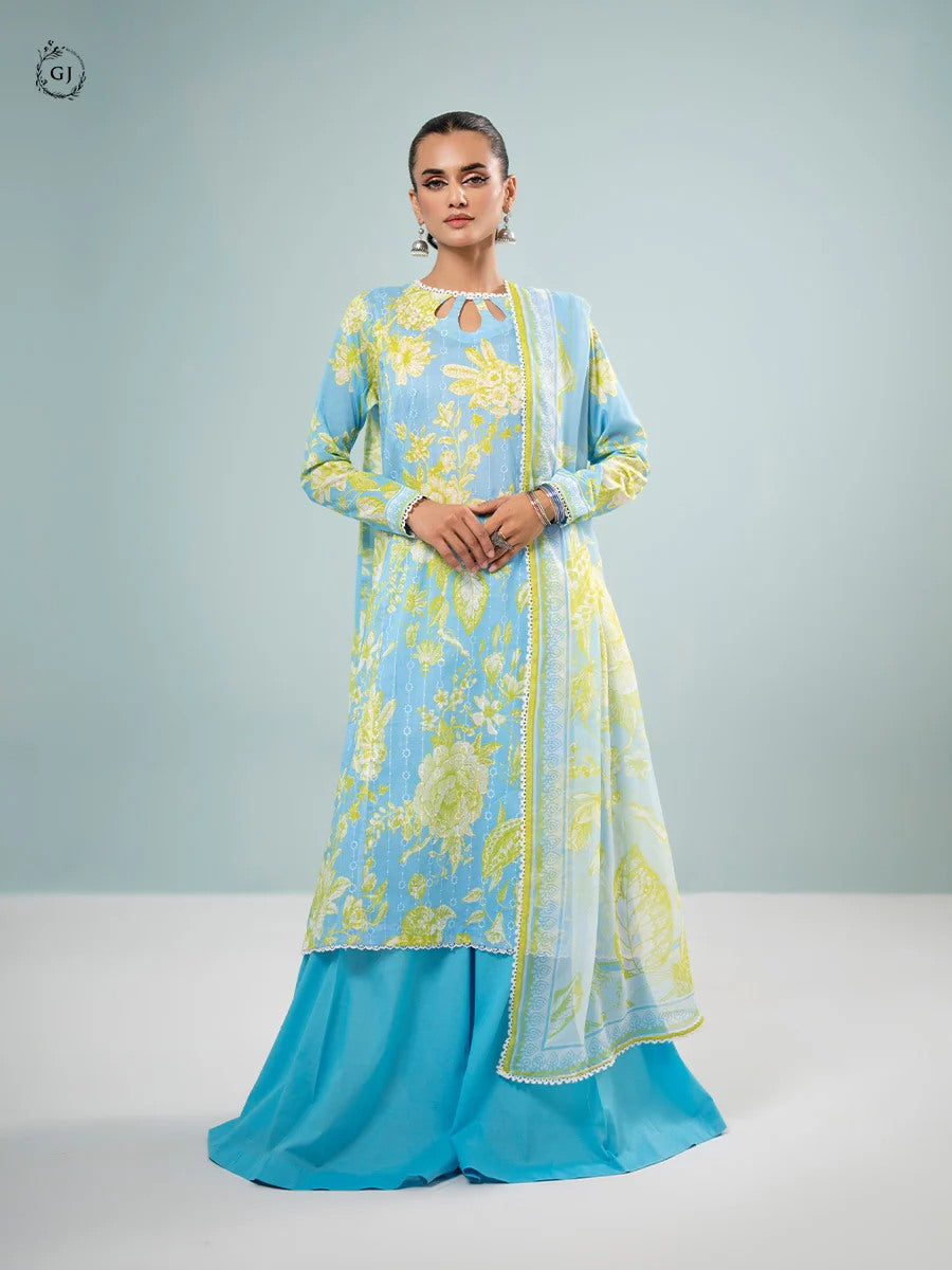 Orchid by Gull Jee Chikankari Lawn 3 Piece Unstitched Dress - GORC2401A8