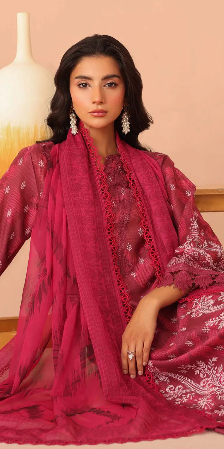 Aafreen by Riaz Art Embroidered Lawn 3 Piece Unstitched Dress - AF-237