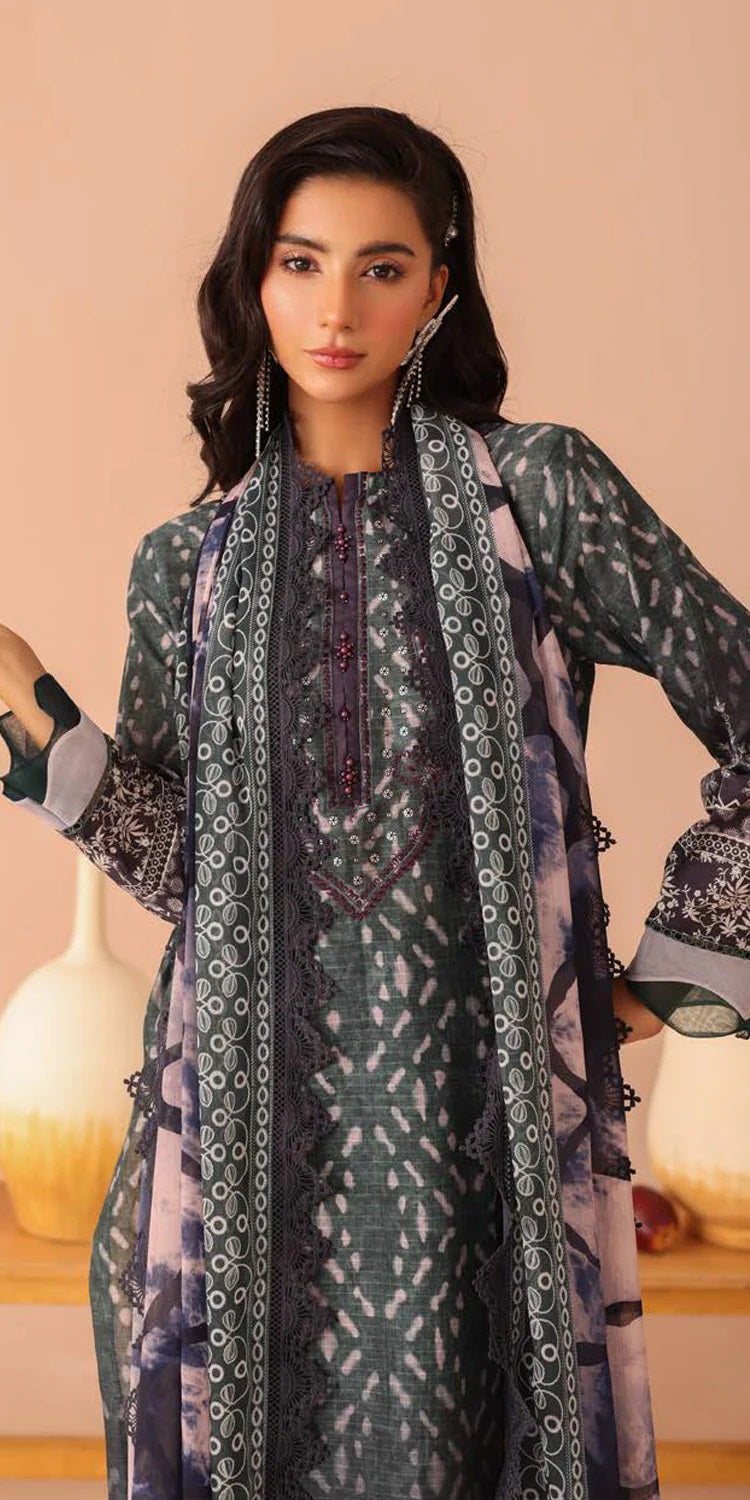 Aafreen by Riaz Art Embroidered Lawn 3 Piece Unstitched Dress - AF-240