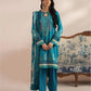 Mausummery Printed Linen 3 Piece Unstitched Dress - MPL-Amazonite