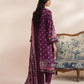 Mausummery Printed Linen 3 Piece Unstitched Dress - MPL-Amethyst