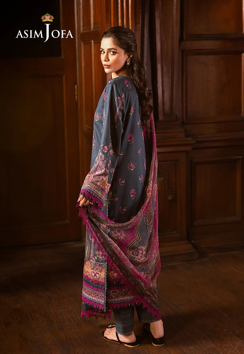 Asim Jofa Essential Embroidered Lawn 3 Piece Unstitched Dress - AJUBJ-05 Summer Collection