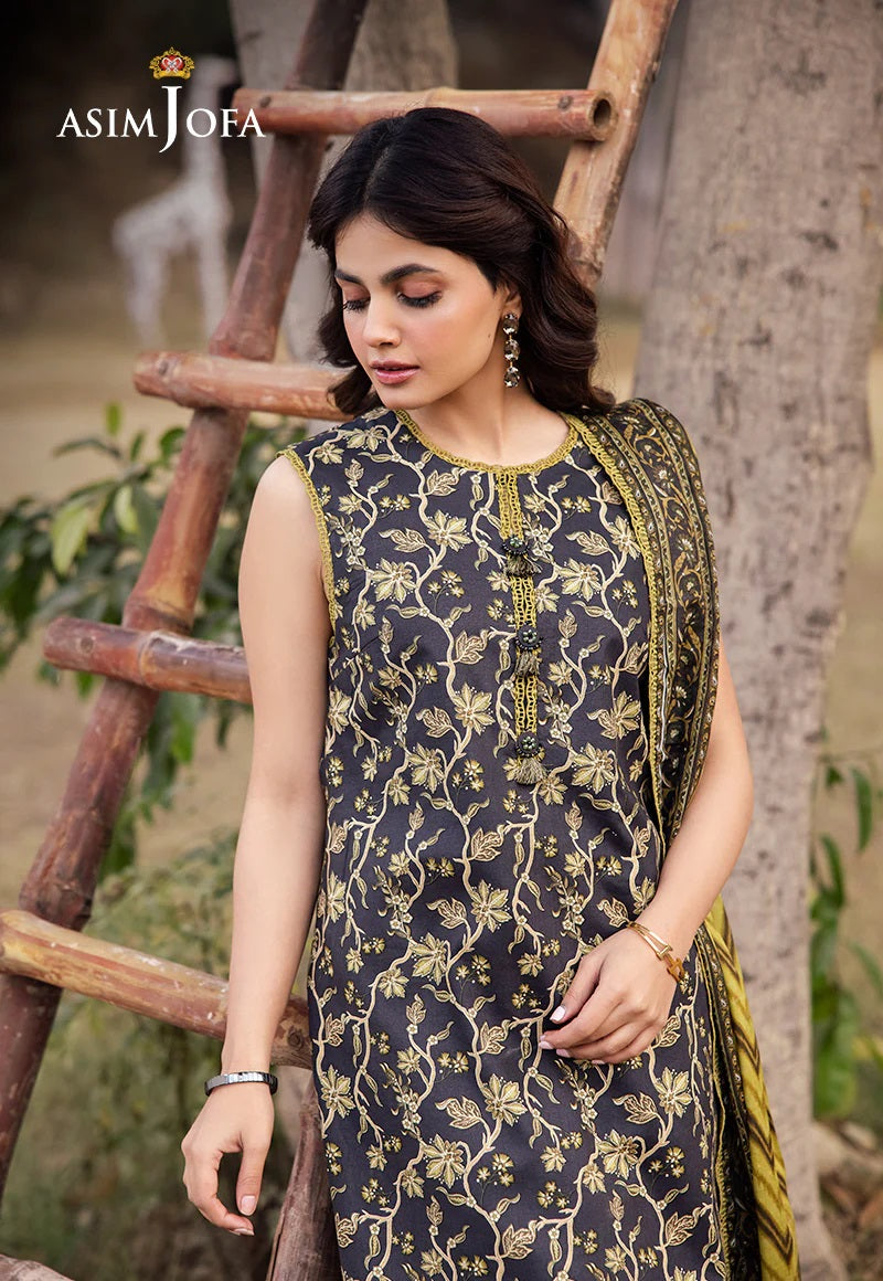 Asim Jofa Essential Printed Lawn 3 Piece Unstitched Dress - AJUBJ-26 Summer Collection