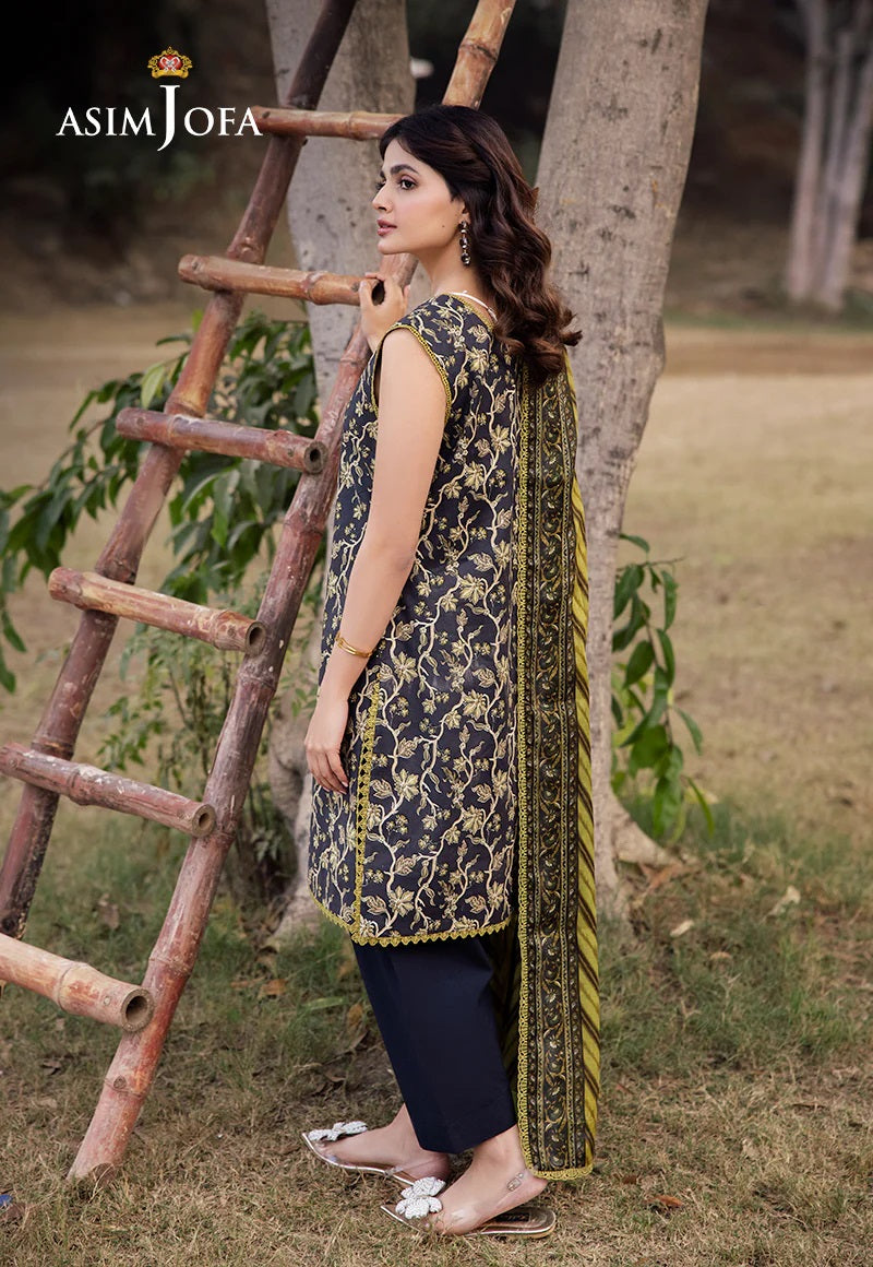 Asim Jofa Essential Printed Lawn 3 Piece Unstitched Dress - AJUBJ-26 Summer Collection