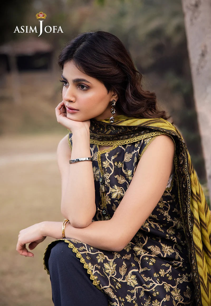 Asim Jofa Essential Printed Lawn 3 Piece Unstitched Dress - AJUBJ-26 Summer Collection