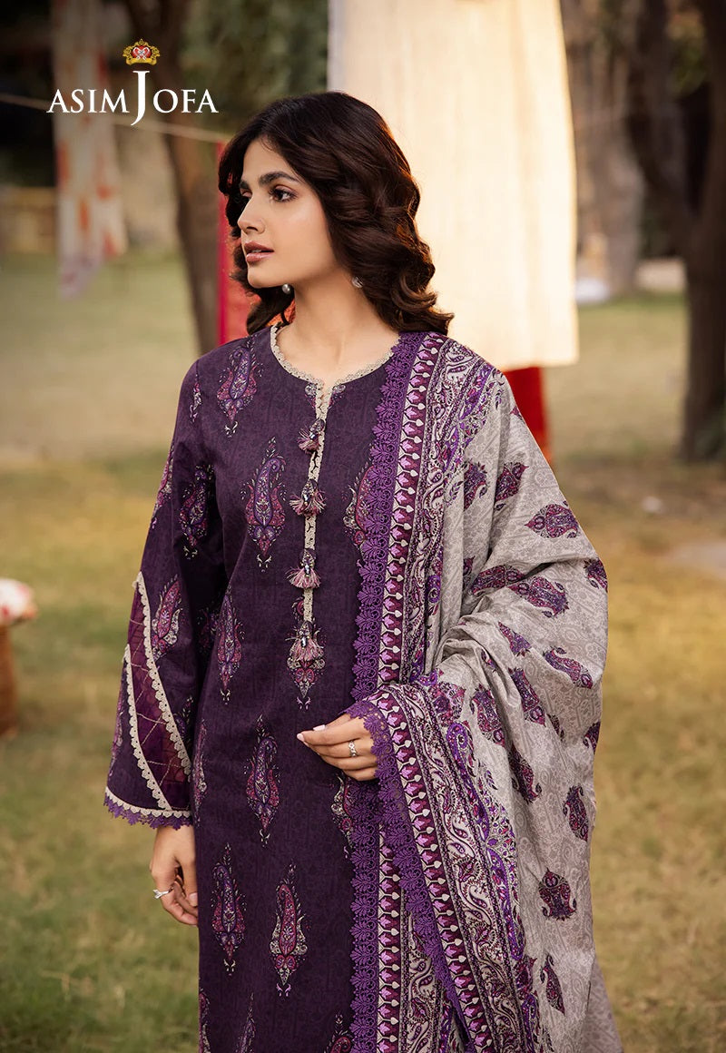 Asim Jofa Essential Printed Lawn 3 Piece Unstitched Dress - AJUBJ-27 Summer Collection