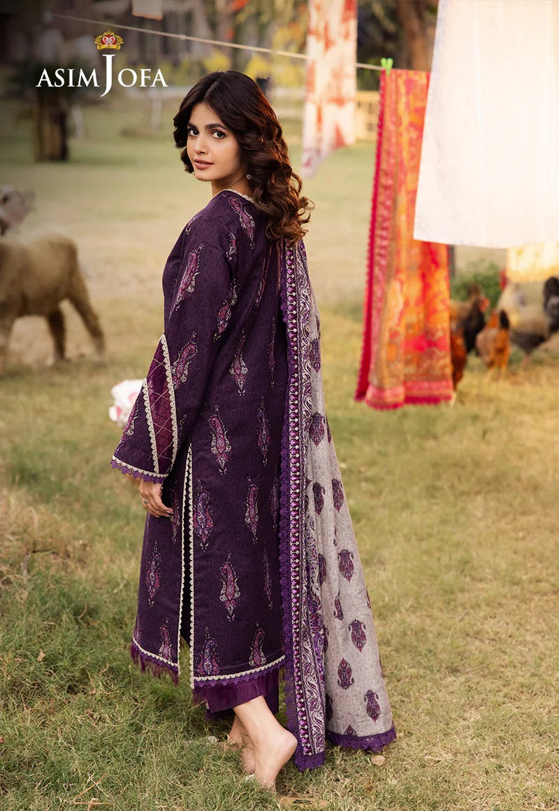 Asim Jofa Essential Printed Lawn 3 Piece Unstitched Dress - AJUBJ-27 Summer Collection