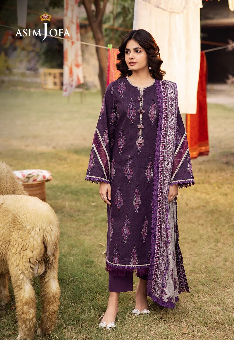 Asim Jofa Essential Printed Lawn 3 Piece Unstitched Dress - AJUBJ-27 Summer Collection
