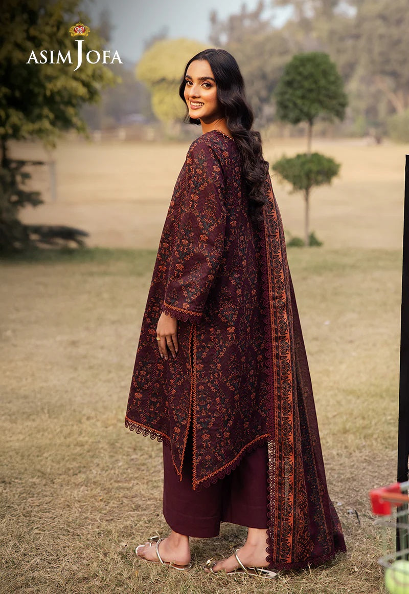Asim Jofa Essential Printed Lawn 3 Piece Unstitched Dress - AJUBJ-28 Summer Collection