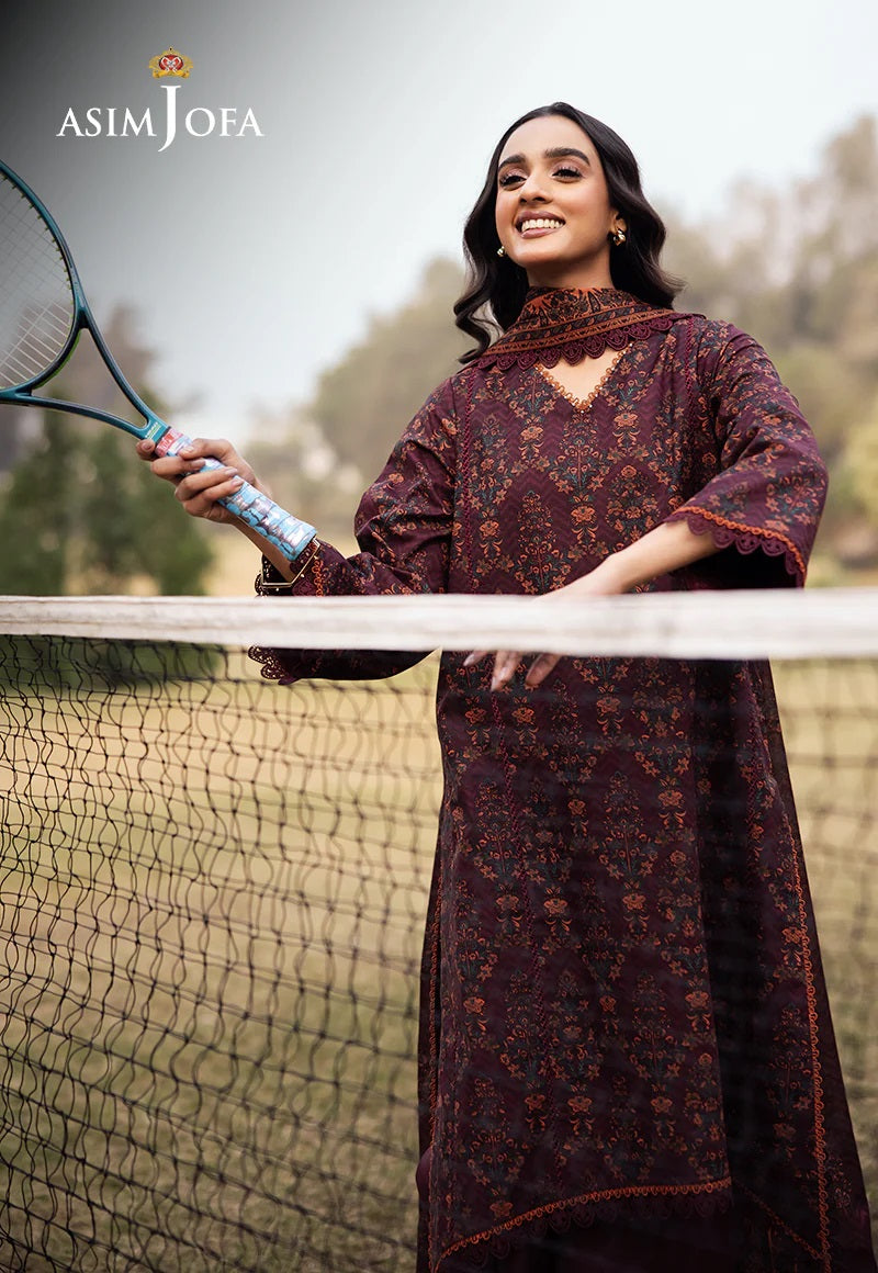 Asim Jofa Essential Printed Lawn 3 Piece Unstitched Dress - AJUBJ-28 Summer Collection