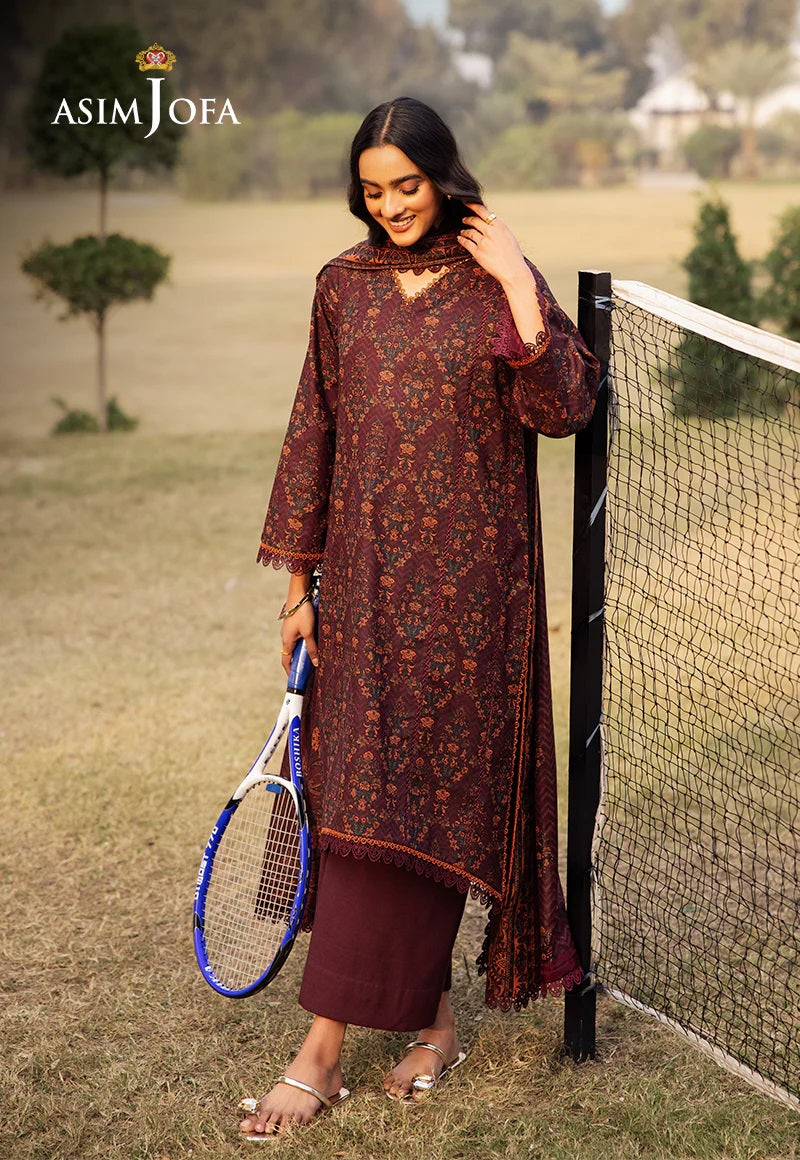 Asim Jofa Essential Printed Lawn 3 Piece Unstitched Dress - AJUBJ-28 Summer Collection