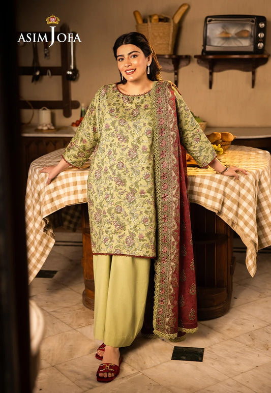 Asim Jofa Essential Printed Lawn 3 Piece Unstitched Dress - AJUBJ-31 Summer Collection