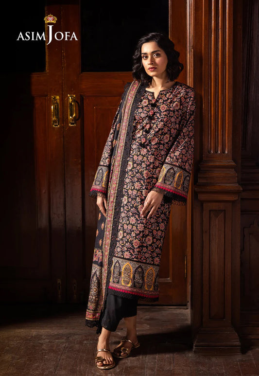 Asim Jofa Essential Printed Lawn 3 Piece Unstitched Dress - AJUBJ-45 Summer Collection
