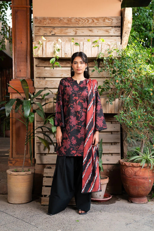 Beena by Beyond Printed Lawn 3 Piece Unstitched Dress - WUE154547