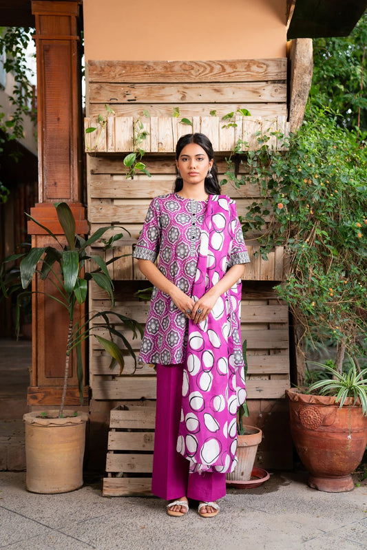 Beena by Beyond Printed Lawn 3 Piece Unstitched Dress - WUE154543