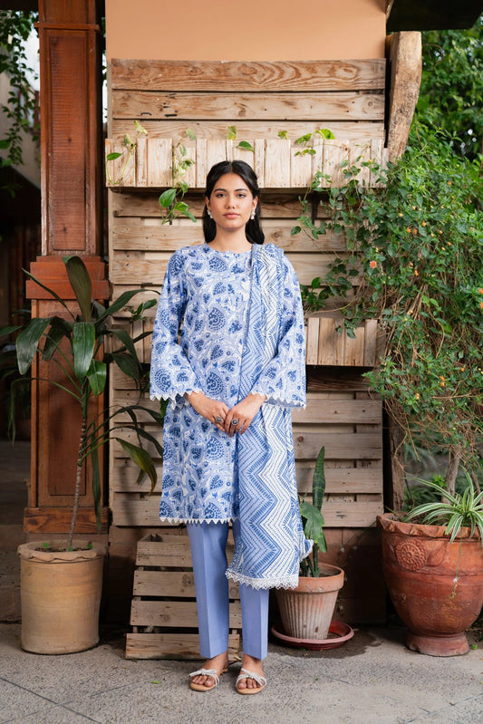 Beena by Beyond Printed Lawn 3 Piece Unstitched Dress - WUE154541