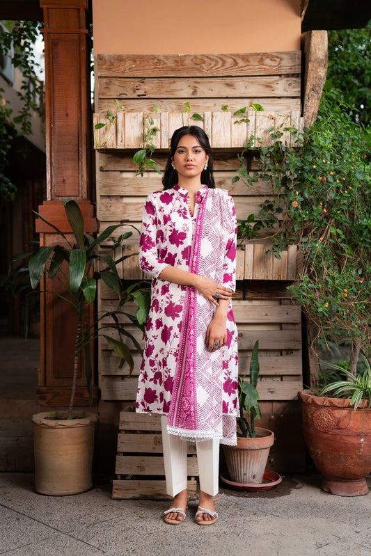 Beena by Beyond Printed Lawn 3 Piece Unstitched Dress - WUE154542