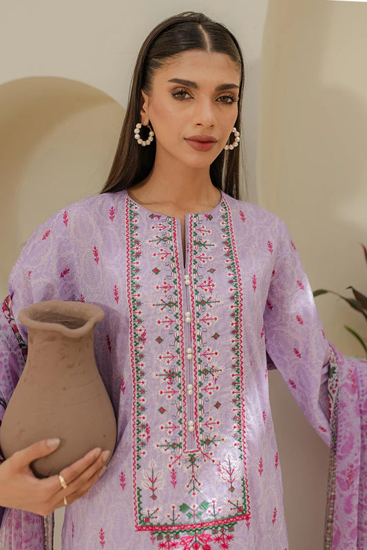Zellbury 2pc Embroidered Lawn Shirt Dupatta - WUS24E21659 Unstitched