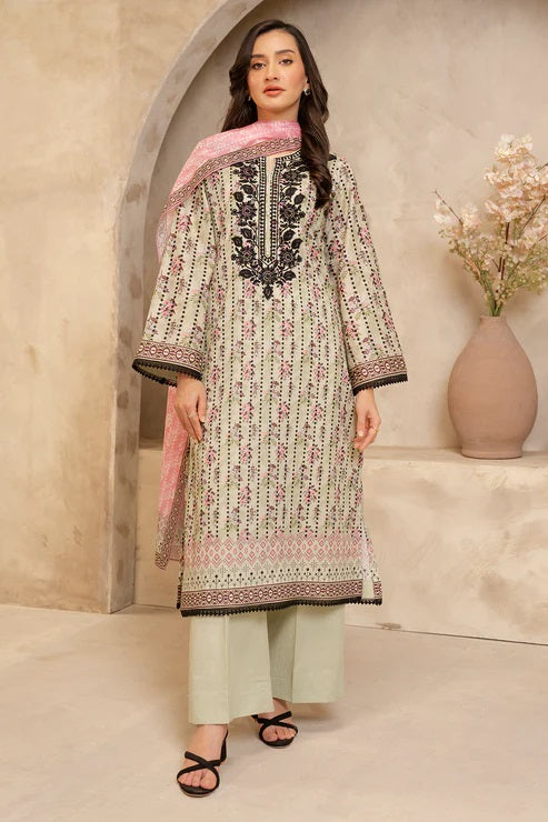 Zellbury 2pc Embroidered Lawn Shirt Dupatta - WUS25E20103 Unstitched