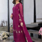 Ensembles Chiffon by Azure Embroidered Chiffon 4 Piece Unstitched Dress - ES025 Orchid Flame