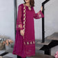 Ensembles Chiffon by Azure Embroidered Chiffon 4 Piece Unstitched Dress - ES025 Orchid Flame
