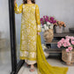 Ensembles Chiffon by Azure Embroidered Chiffon 4 Piece Unstitched Dress - ES027 Sunflower