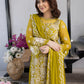 Ensembles Chiffon by Azure Embroidered Chiffon 4 Piece Unstitched Dress - ES027 Sunflower