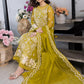 Ensembles Chiffon by Azure Embroidered Chiffon 4 Piece Unstitched Dress - ES027 Sunflower