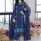 Ensembles Chiffon by Azure Embroidered Chiffon 4 Piece Unstitched Dress - ES030 Frisky Waves