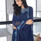 Ensembles Chiffon by Azure Embroidered Chiffon 4 Piece Unstitched Dress - ES030 Frisky Waves