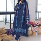 Ensembles Chiffon by Azure Embroidered Chiffon 4 Piece Unstitched Dress - ES030 Frisky Waves
