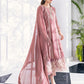 Ensembles By Azure Embroidered Chiffon Suits Unstitched 4 Piece VRES035 - Candy Blush