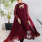 Ensembles By Azure Embroidered Chiffon Suits Unstitched 4 Piece VRES036 - Ruby Vine
