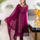 Ensembles By Azure Embroidered Chiffon Suits Unstitched 4 Piece VRES037 - Glooming Diva