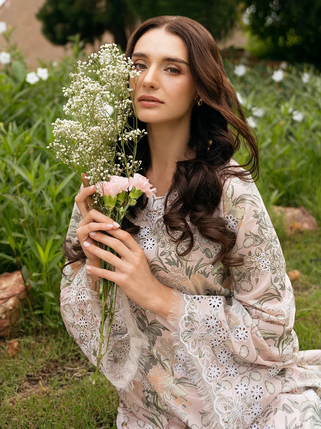Secret Garden by Izel Embroidered Lawn 3pc Unstitched Dress - GLC-2424 Lotus