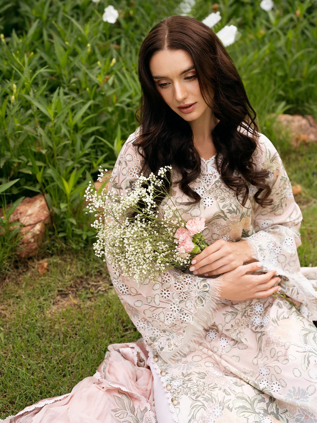 Secret Garden by Izel Embroidered Lawn 3pc Unstitched Dress - GLC-2424 Lotus