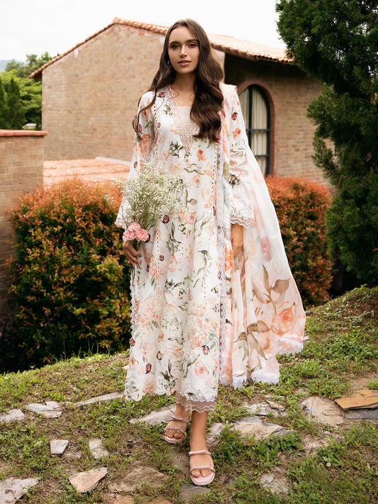 Secret Garden by Izel Embroidered Lawn 3pc Unstitched Dress - GLC-2425 Cosmos