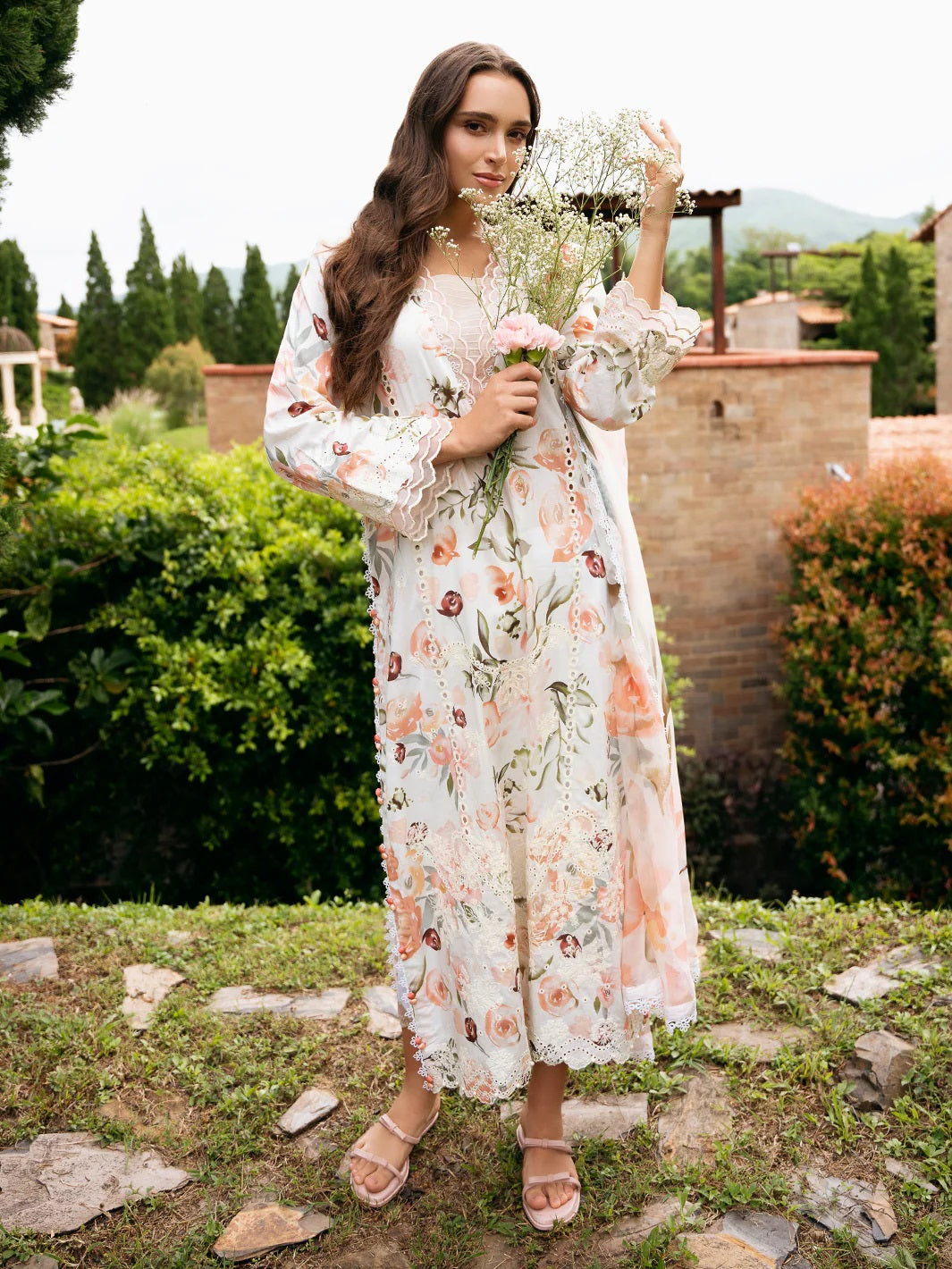 Secret Garden by Izel Embroidered Lawn 3pc Unstitched Dress - GLC-2425 Cosmos